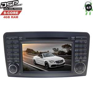 Штатная магнитола Mercedes ML, GL 2005-2012 LeTrun 2574 Android 8.0 DSP 4 Gb 8 ядер