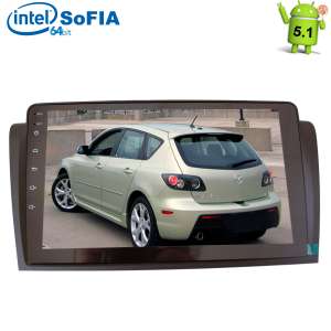 Штатная магнитола Mazda 3 до 2009 года LeTrun 1940 Android 5.1.1 экран 9 дюймов