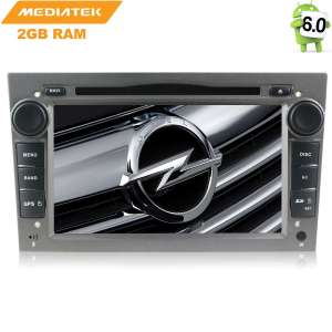 Штатная магнитола Opel Astra, Vectra, Zafira, Corsa LeTrun 1981 Android 6.0.1 MTK 4G цвет серый
